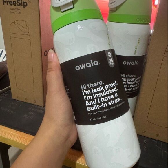 Pre-owned Owala Halloween Ghost Insulated Tumbler - Leak-Proof with Straw - Picture 3 of 4